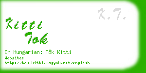 kitti tok business card